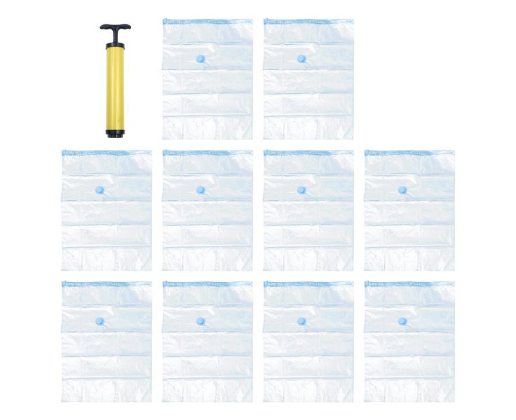 10pcs 60x80cm Vacuum Bag Foldable Quilt Clothes Compression Organizer Pouch S Carousel 2