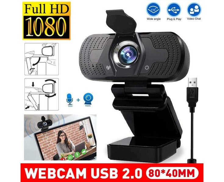 1080P HD Webcam USB 2.0 PC & Laptop Camera with Mic Carousel 2