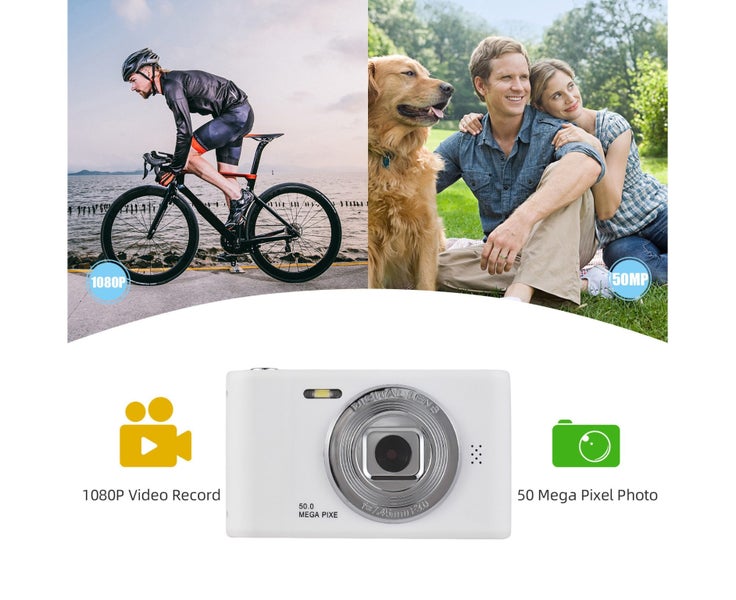1080P Digital Camera Digital Video Camera 50MP Photo Dual Lens 2.4 Inch Scree Carousel 2