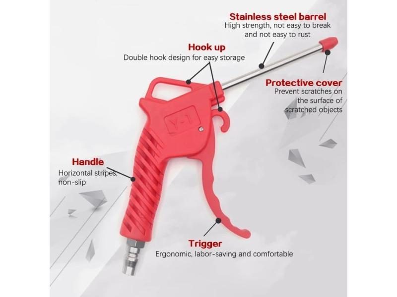 1PC Angled Nozzle Plastic Handle Dust Blowers High Pressure Air Blow Gun Air Carousel 1