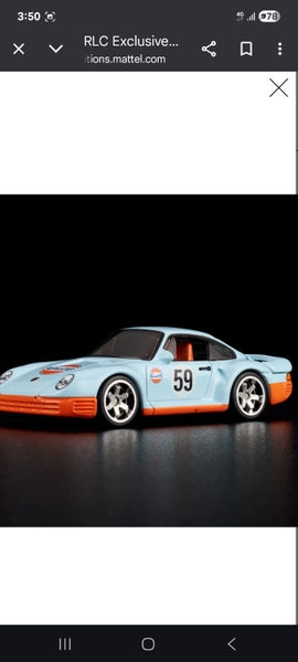 HOT WHEELS RLC 1986 PORSCHE 959 GULF (SEALED)62989793050499113