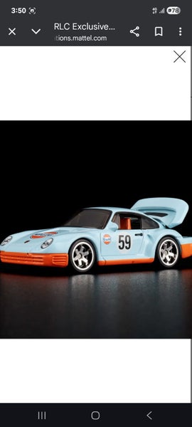 HOT WHEELS RLC 1986 PORSCHE 959 GULF (SEALED)62989793050499114