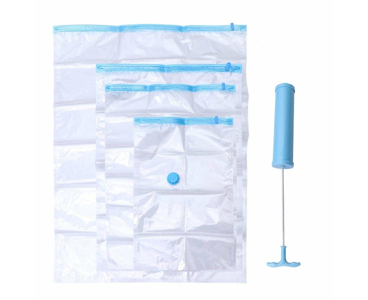 10pcs Vacuum Storage Bags with Manual Air Pump Reusable Space Saver Packing S Carousel 1