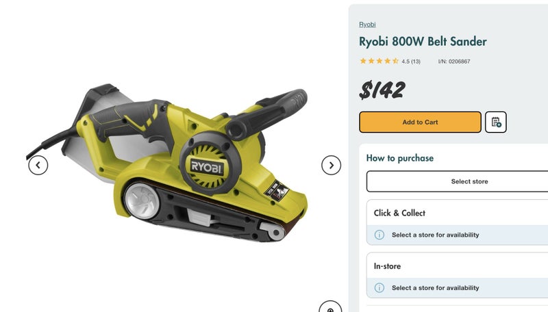 ryobi belt sander62933737608322114