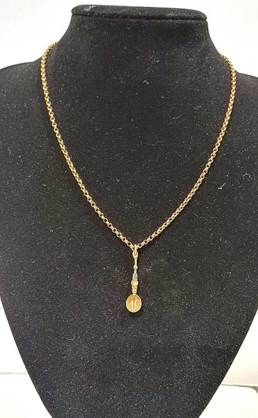Very rare Antique 1910 George V Gold gilt Pendant Spoon. Carousel 9