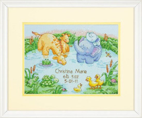 Little Pond, Birth Sampler - Cross Stitch Kit Carousel 1