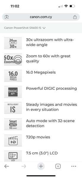 Canon Powershot SX400IS digital camera62941445280769112