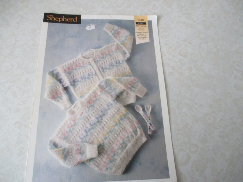 Baby Knitting Pattern - Shepherd Cardigan and Sweater Carousel 1