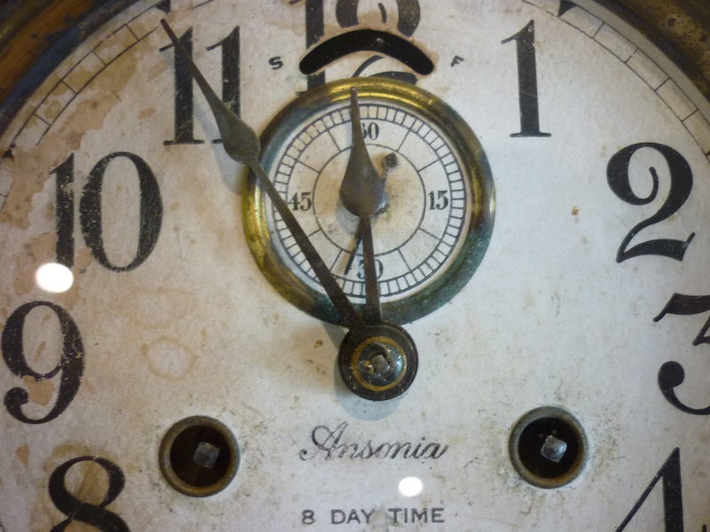 ANSONIA 8 DAY RARE SCHOOL / STATION CLOCK Carousel 2