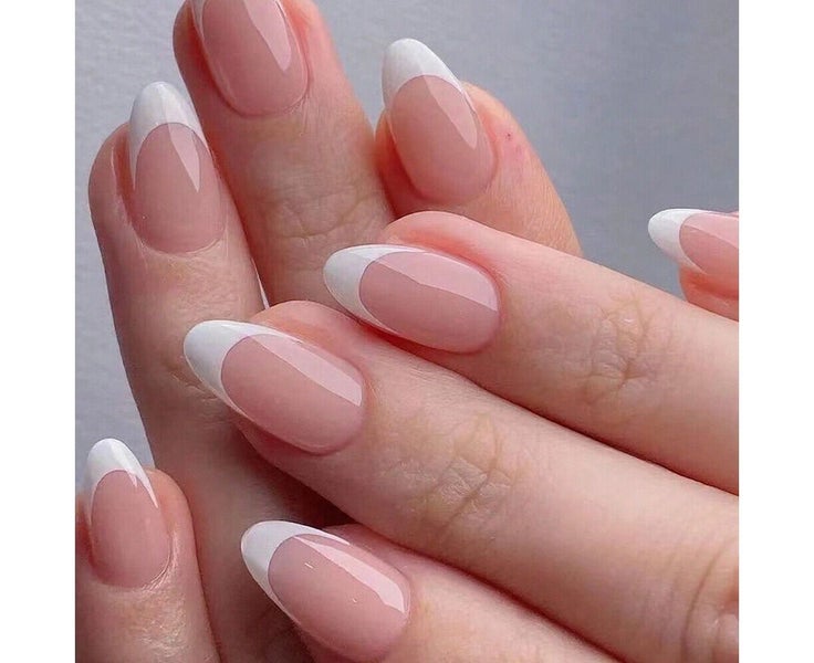 120Pcs Full Cover Press On Nails Nail Extension Almond False Nails French Whi Carousel 8