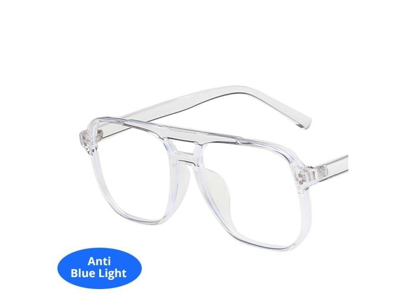 Vintage Oversized Eyeglasses Frame Women Men Clear Shades Anti Blue Light Big Carousel 1