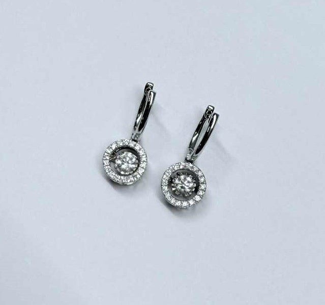 Everlight Drop Earrings with 1 Carat TW of Diamonds in 14kt White Gold Carousel 1