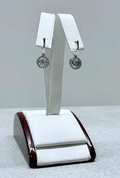 Everlight Drop Earrings with 1 Carat TW of Diamonds in 14kt White Gold Carousel 7
