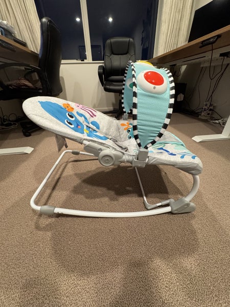 Baby Einstein Kick To It Opus Musical Infant To Toddler Rocker Grey Carousel 3