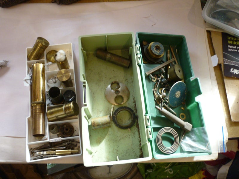 MICROSCOPE LENS +CLOCK BITS BOX LOT Carousel 2