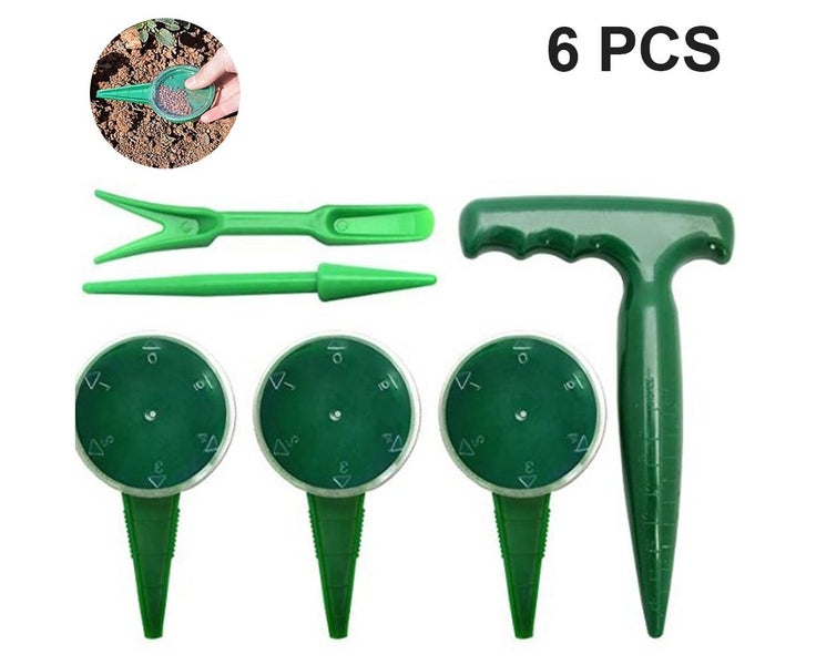 1set/6 pcs Gardening tools, Planter Seedling, Transplanter Hole puncher, Adju Carousel 2