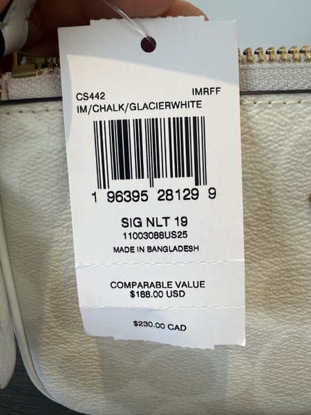 Coach Shoulder Bag Mini Size Chalk/Glacier White62937635765123113