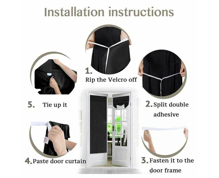 2 Panels French Door Curtains for Privacy, Thermal Insulated Door Curtain Pan Carousel 6