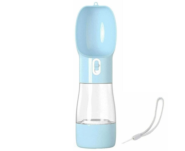 2 in1 Puppy Dog Cat Pet Water Bottle Blue Carousel 2
