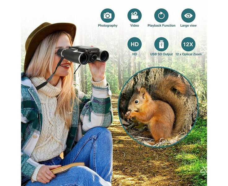 2 inch LCD Display Digital Camera Binoculars 12x32 5MP Video Photo Recorder D Carousel 5