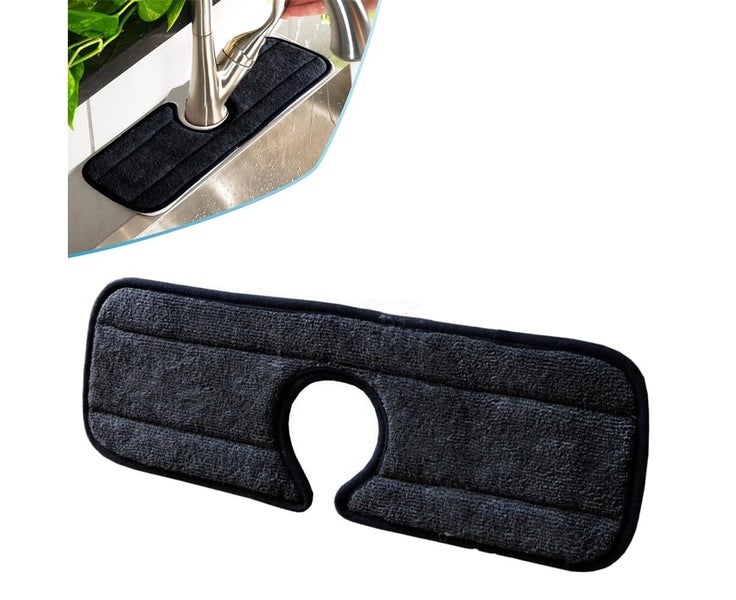 1pc backsplash guard kitchen faucet splash catcher absorbent mat, microfiber Carousel 1