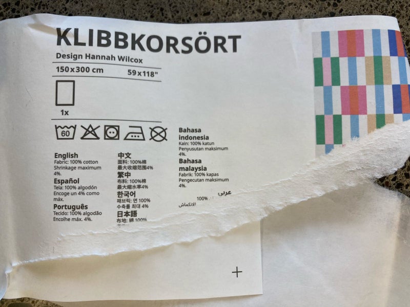 Fabric from IKEA 100% cotton 150 x 300 cms suitable for a tablecloth62938591067651112