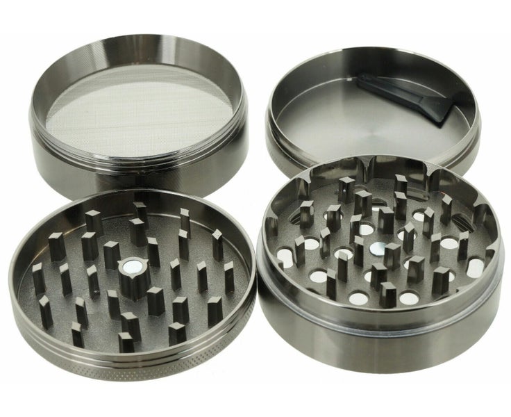 2.5" Tobacco Herb Grinder Spice Herbal 4 PC Metal Chromium Alloy Smoke Crushe Carousel 2