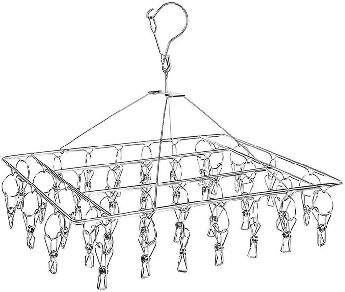 Stainless Steel Sock Dryer For Clothes Rack With 36 Clothespins Carousel 1
