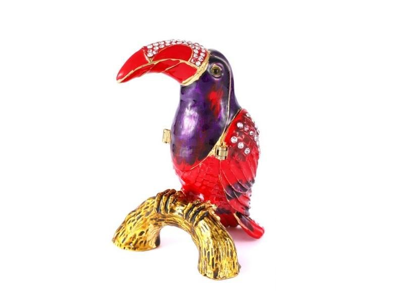 QIFU Parrot Bird Metal Figurine For Decorative Crafts Carousel 1