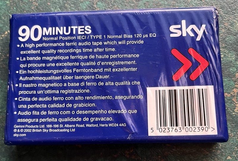 Unopened C90 UK Sky Ferric Cassette Tape Carousel 2