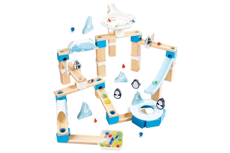 Hape Penguin Playground Marble Run Carousel 2