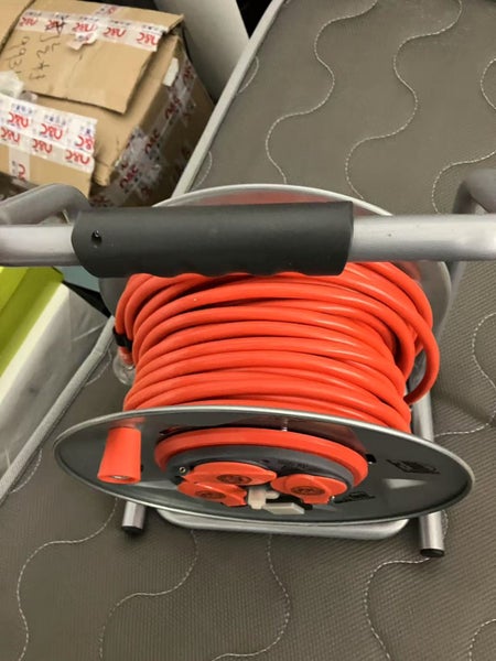 1$RES RRP185 NEW 30m 3 Socket Extra Heavy Duty Steel Cable Reel CordTech Carousel 3
