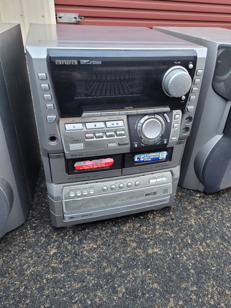 Aiwa Stereo, 5 CD Changer, 2 Cassette Decks, Tons of Settings, Is Working Carousel 1