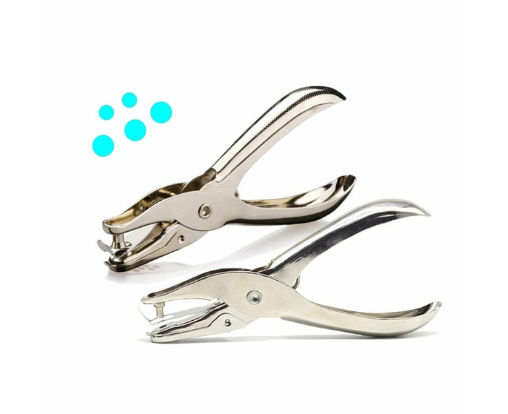 2Pcs 1/4 and 1/8 inches Small Single Hole Punch 2 Pack Handheld Circle Shaped Carousel 1