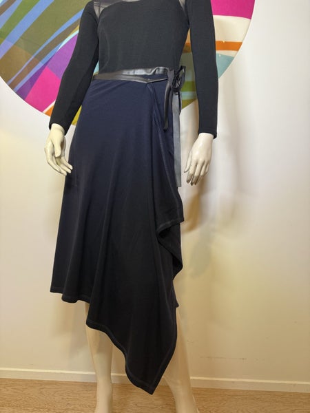 Paula Ryan Navy Woolen Skirt629442973082911114