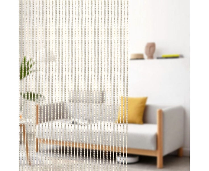 2PCS Door String Curtain Room Divider Panel Window Tassel Fringe Beads Flyscr Carousel 2