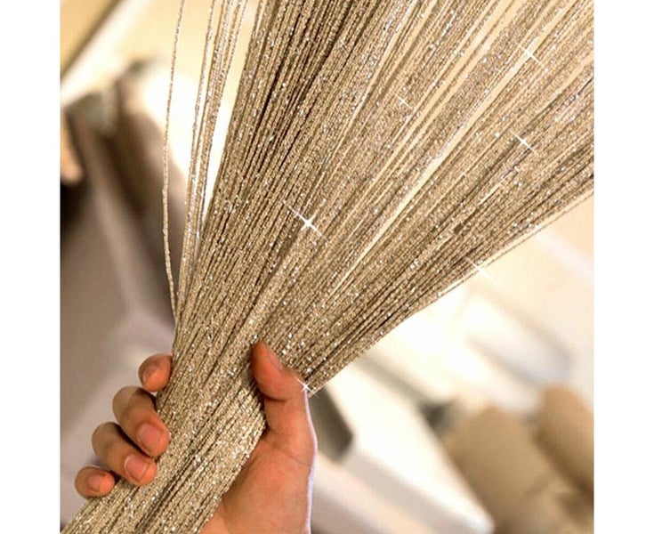 2PCS Door String Curtain Room Divider Panel Window Tassel Fringe Beads Flyscr Carousel 7