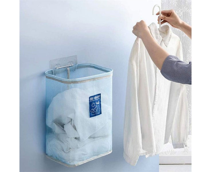 2-Pack Wall Mounted Laundry Basket With Foldable Carousel 6
