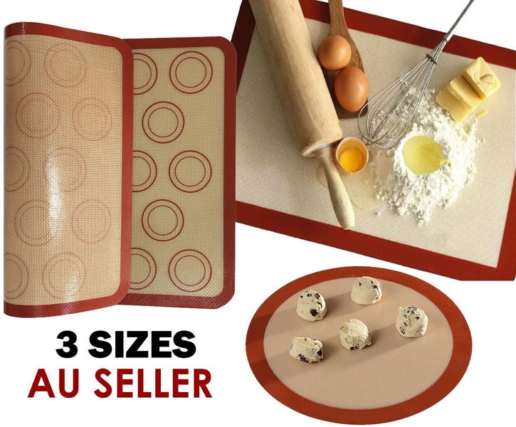 2Pcs Quality Silicone Baking Non-Stick Durable Reusable Oven Mat Tray Sheet L Carousel 7