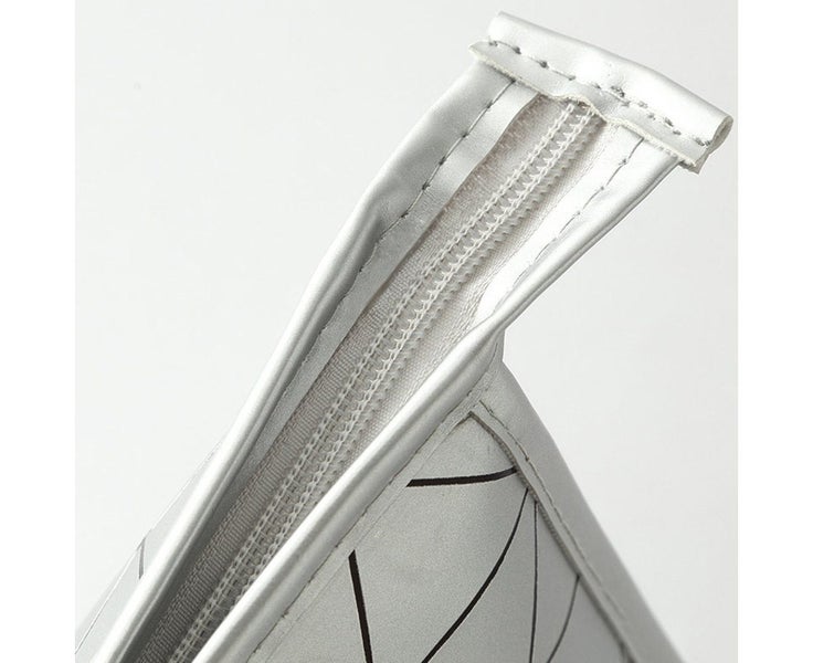 2pcs PU cosmetic bag waterproof travel storage bag-Silver Carousel 6