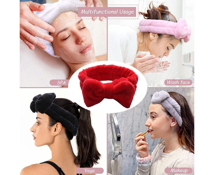 2Pcs Women Beauty Headbands, Comfort to Wash Makeup Shower Facial Skincare Sp Carousel 5