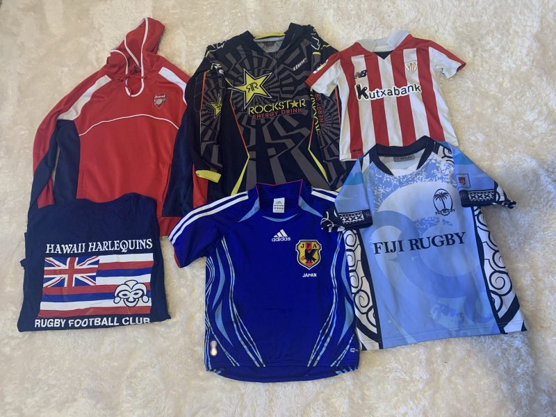 Bulk 38 x Rugby and football jerseys/gear $1 reserve62971018900610111