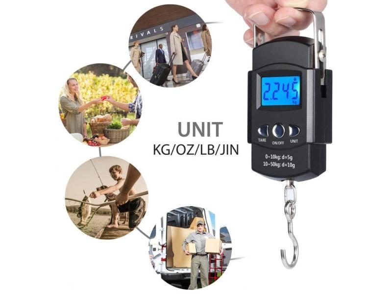 50kg/10g Mini Scale Electronic For Fishing Travel Kitchen Carousel 1