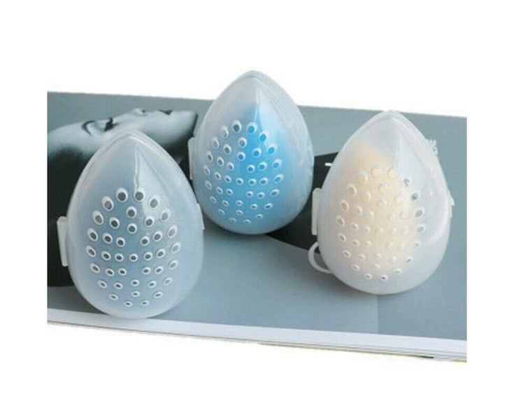 3Pcs Makeup Beauty Powder Puff Blender Storage Rack Egg Sponge Drying Stand H Carousel 2