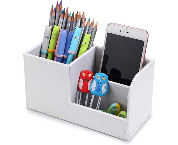3 Compartment Desk Organizer - Office Multifunctional Stationery Holder Desk Carousel 1