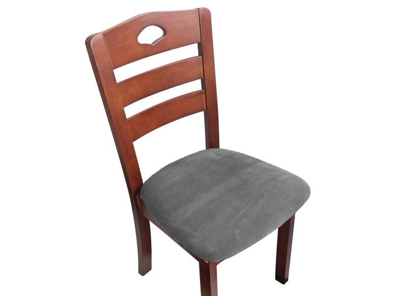 Velvet Fabric Soft Seat Cushion Covers Stretch Washable Spandex Dining Chair Carousel 1