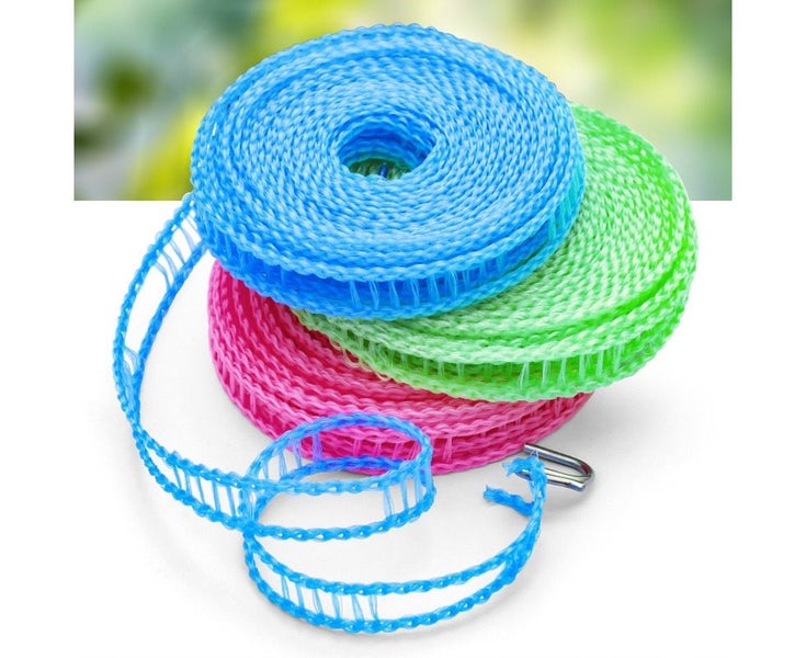 3Pcs 5m Travel Clothes Line Nonslip Clothesline Rope Camping Washing Airer Ou Carousel 1