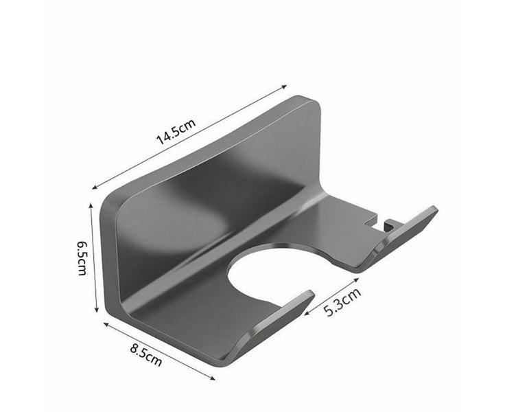 Wall Mounted Dryer Hair Stand Plastic Storage Rack Bathroom Accessories-gray Carousel 2