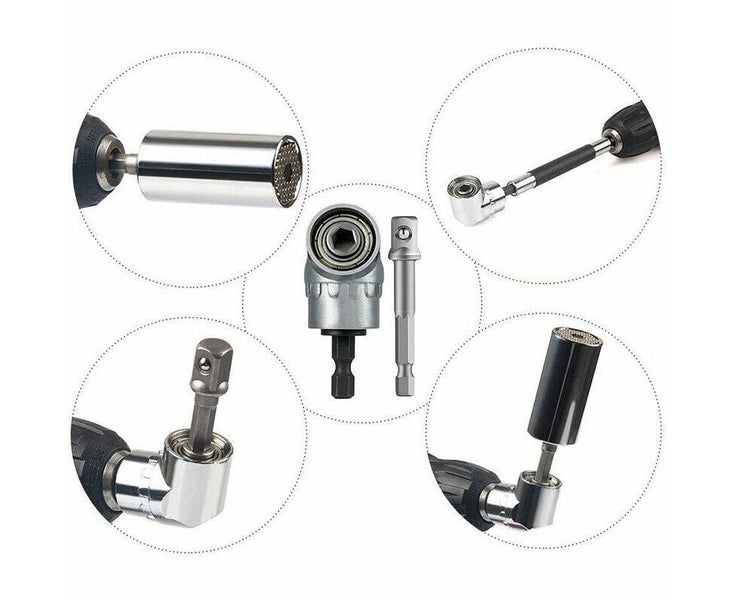 3Pcs Socket Adapter Drill BIts Set 1/4" 3/8" 1/2" Hex Shank Impact Driver Too Carousel 6