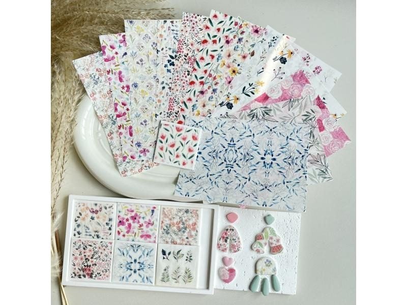 Polymer Clay Watercolor Transfer Paper Engraving Printing Modeling Decorative Carousel 2